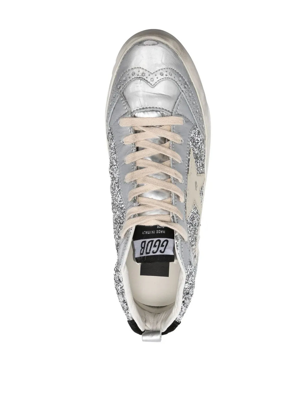glittered high-top sneakers
