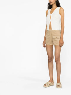 stretch-cotton low-rise shorts