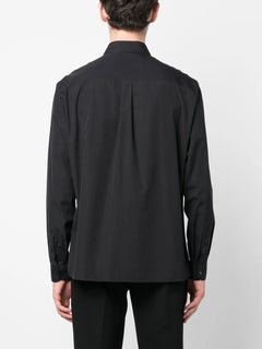logo-plaque cotton-poplin shirt