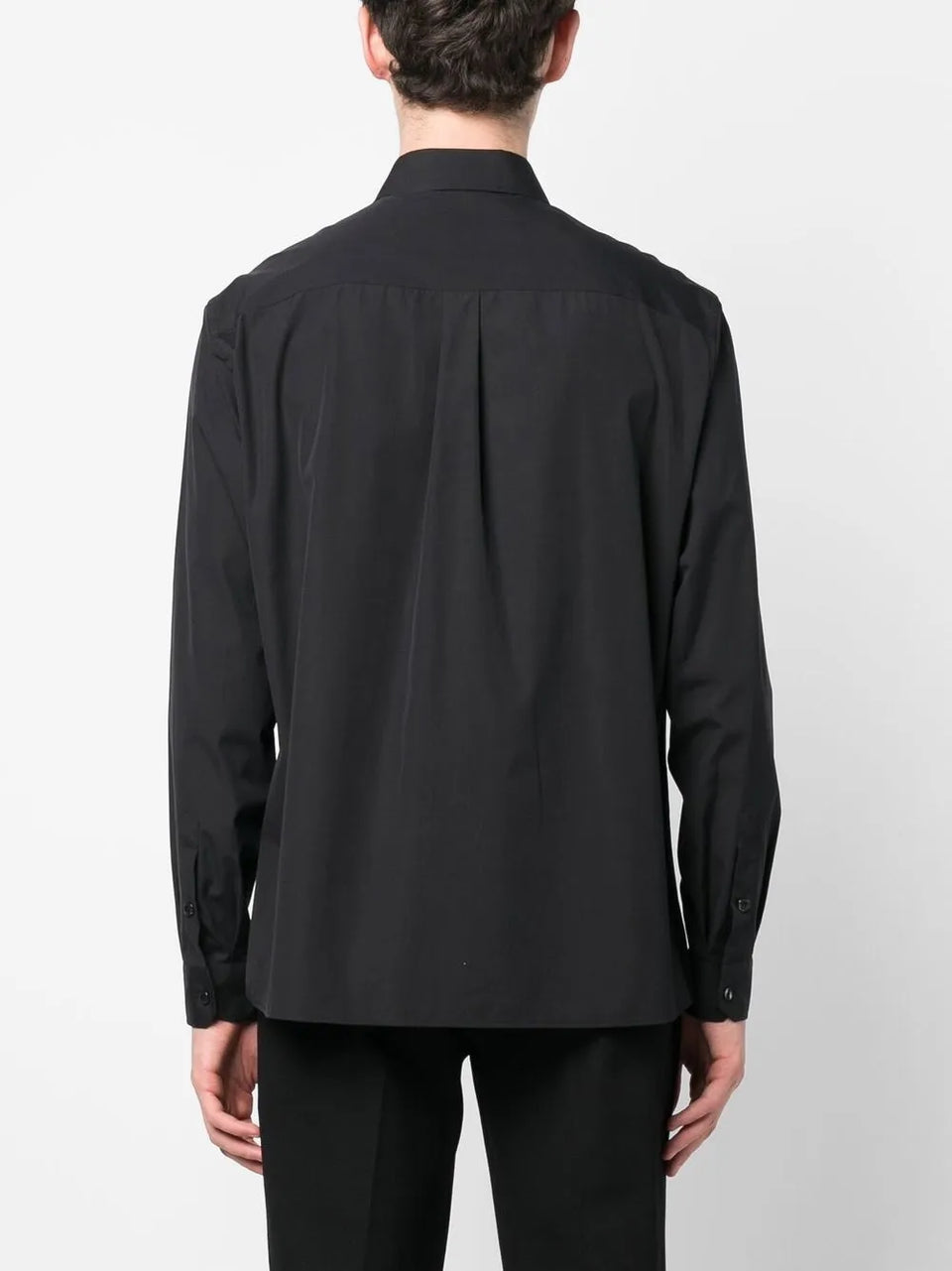 logo-plaque cotton-poplin shirt