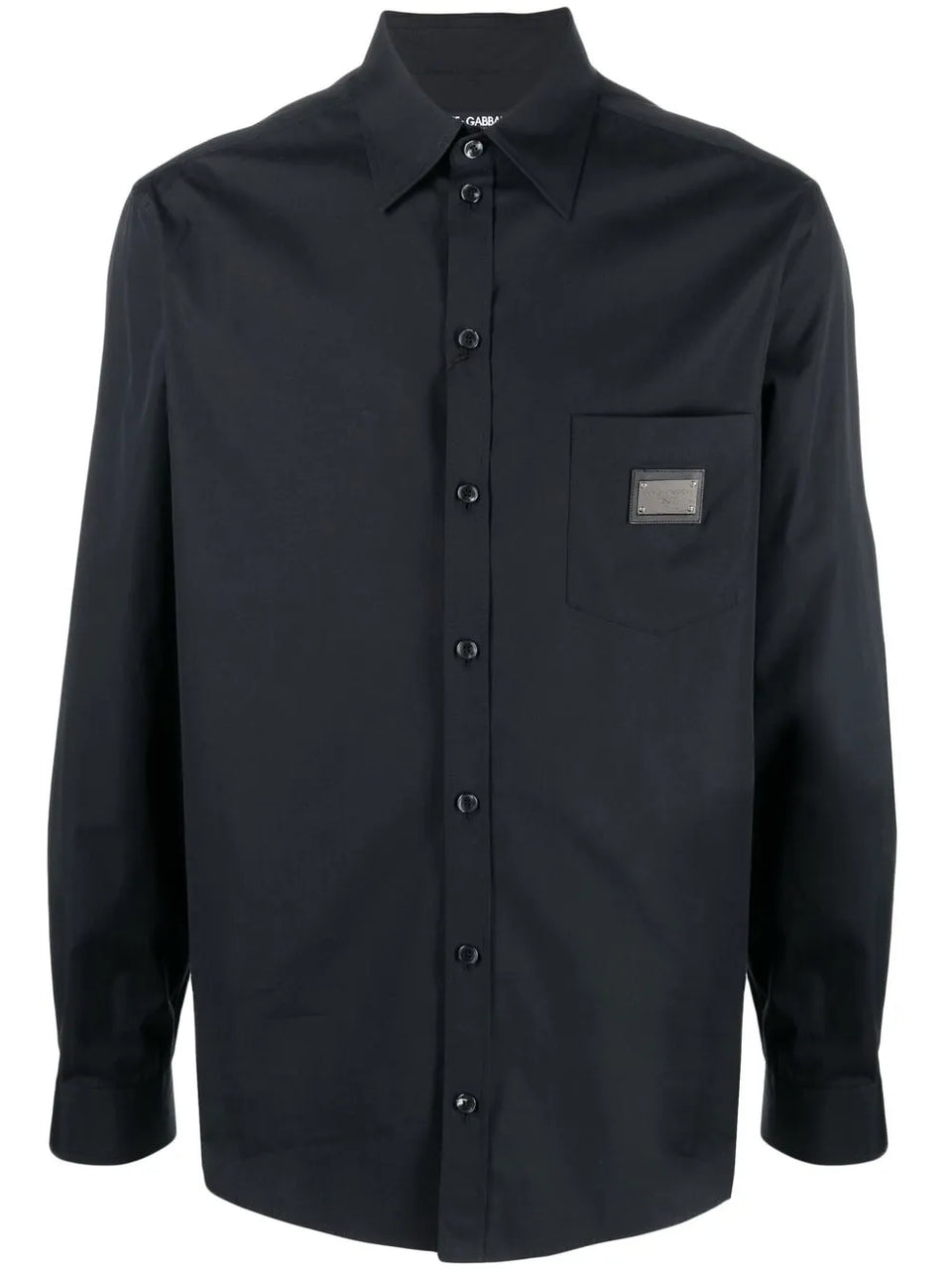 logo-plaque cotton-poplin shirt