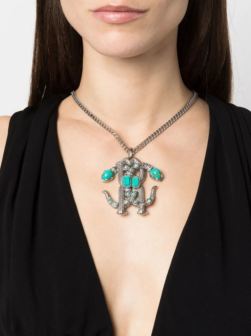 Mirror Snake pendant necklace