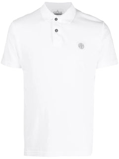 Compass-patch polo shirt