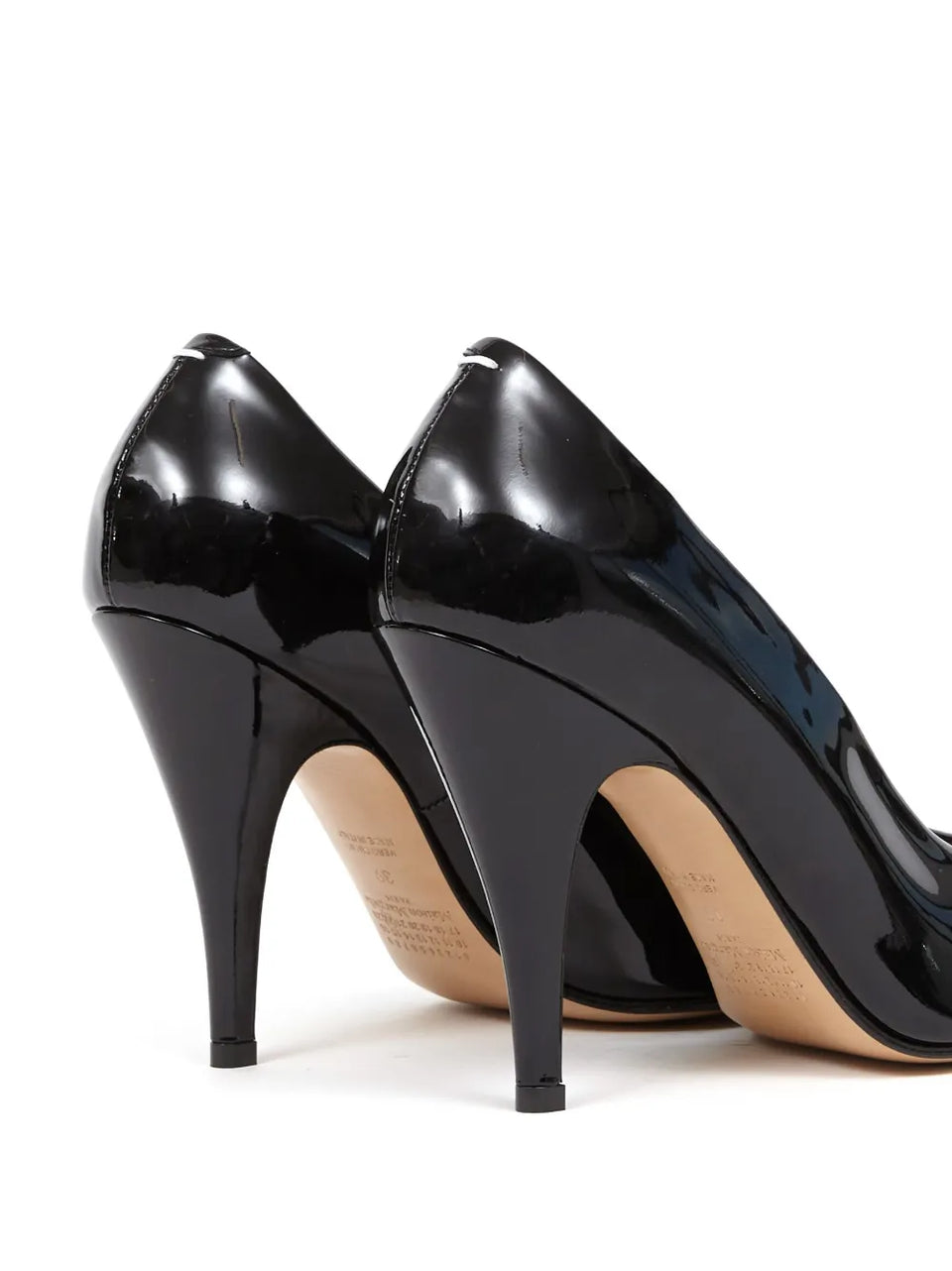 Tabi 110mm patent-leather pumps