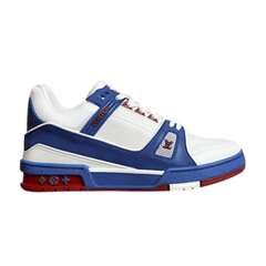 Louis Vuitton Trainer Sneaker White Blue Red