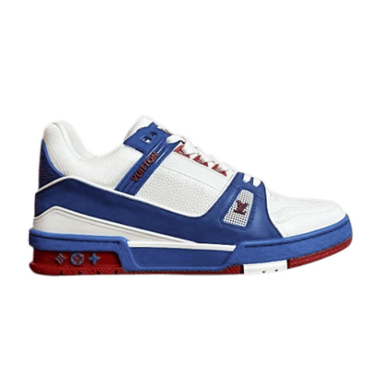 Louis Vuitton Trainer Sneaker White Blue Red