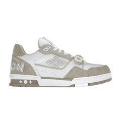 Louis Vuitton Trainer Sneaker Velcro Strap - Beige Monogram Denim