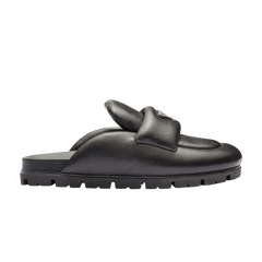 Prada Wmns Soft Padded Nappa Leather Sabots 'Black'
