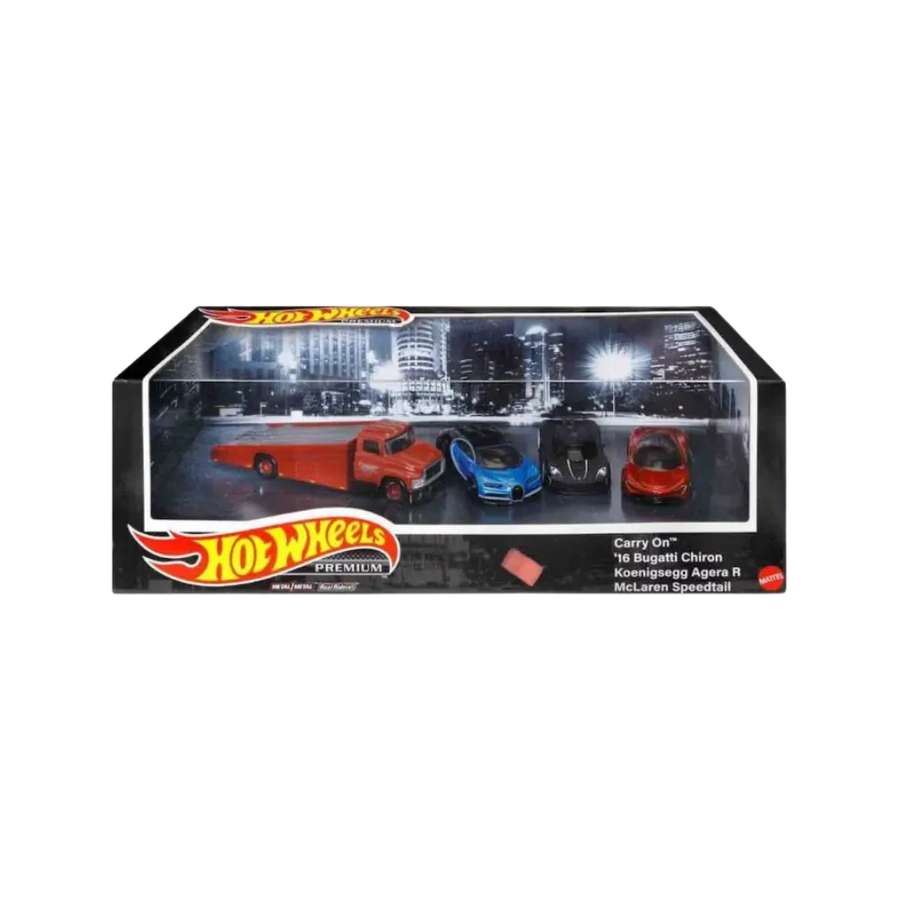 Hot Wheels Supercars Bugatti Chiron Koenigsegg Agera McLaren Speedtail Premium Set
