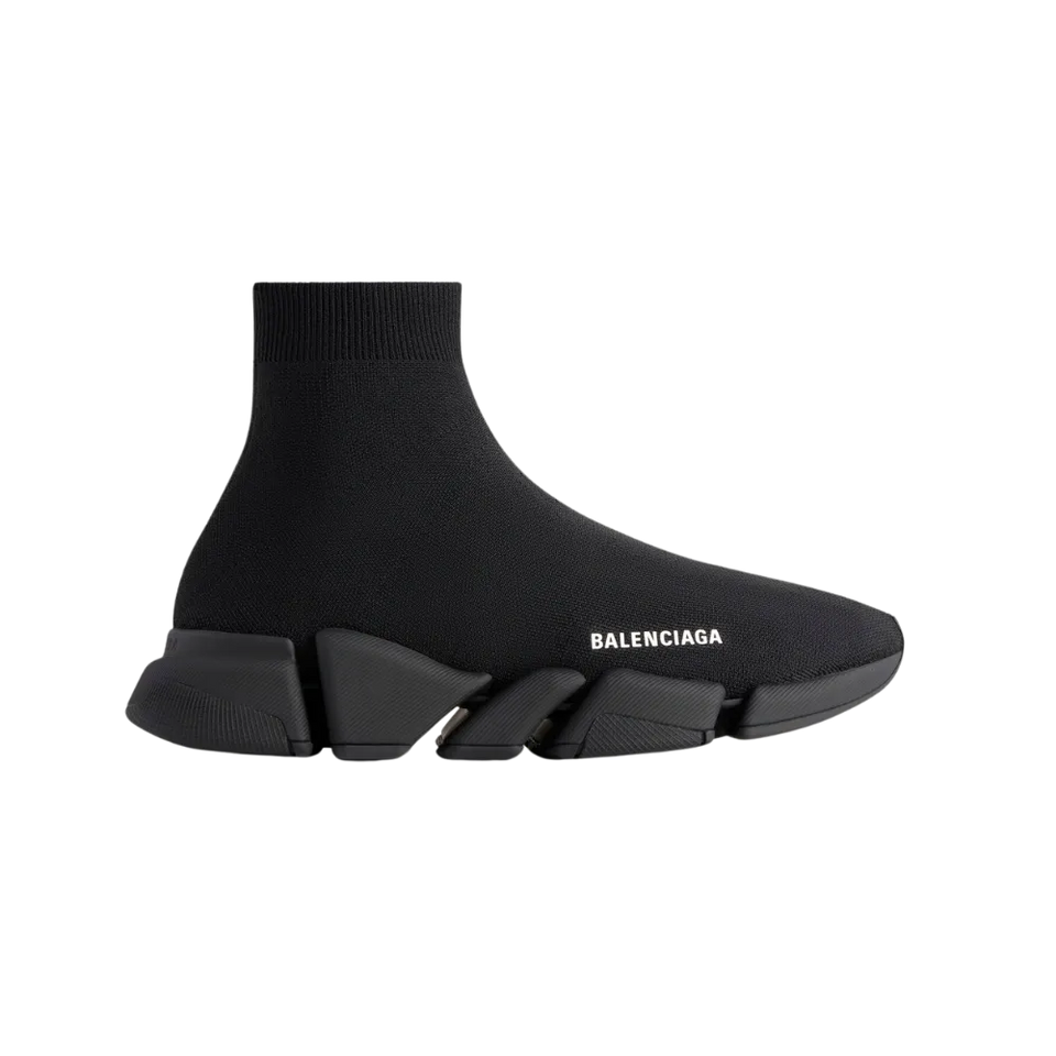 Balenciaga Speed 2.0 Recycled Knit Sneaker in Black