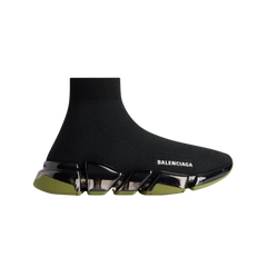 Balenciaga Speed 2.0 Full Clear Sole Recycled Knit Sneaker In Khaki