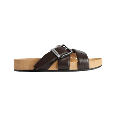 Balenciaga Belt Mule In Moka