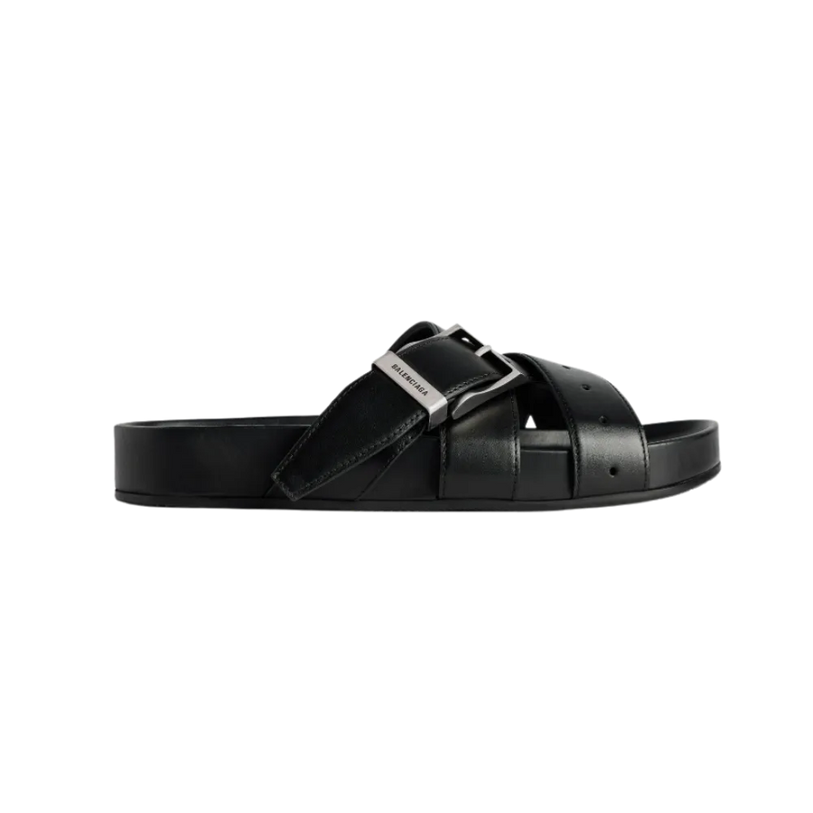 Balenciaga Belt Mule In Black