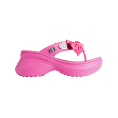 Balenciaga Crocs Thong Jibbitz In Glossy Pink