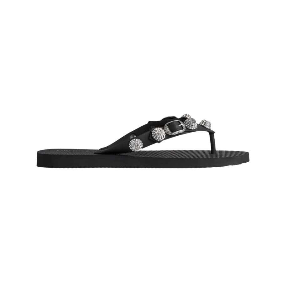 Balenciaga Cagole Thong Sandal In Crystal