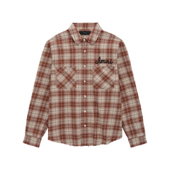 Amiri Shotgun Flannel Shirt 'Chocolate'