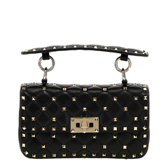 Rockstud Spike Nappa Leather Handbag