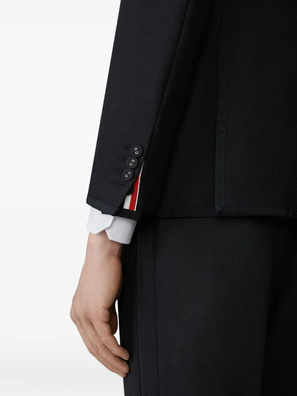 three-button wool blazer