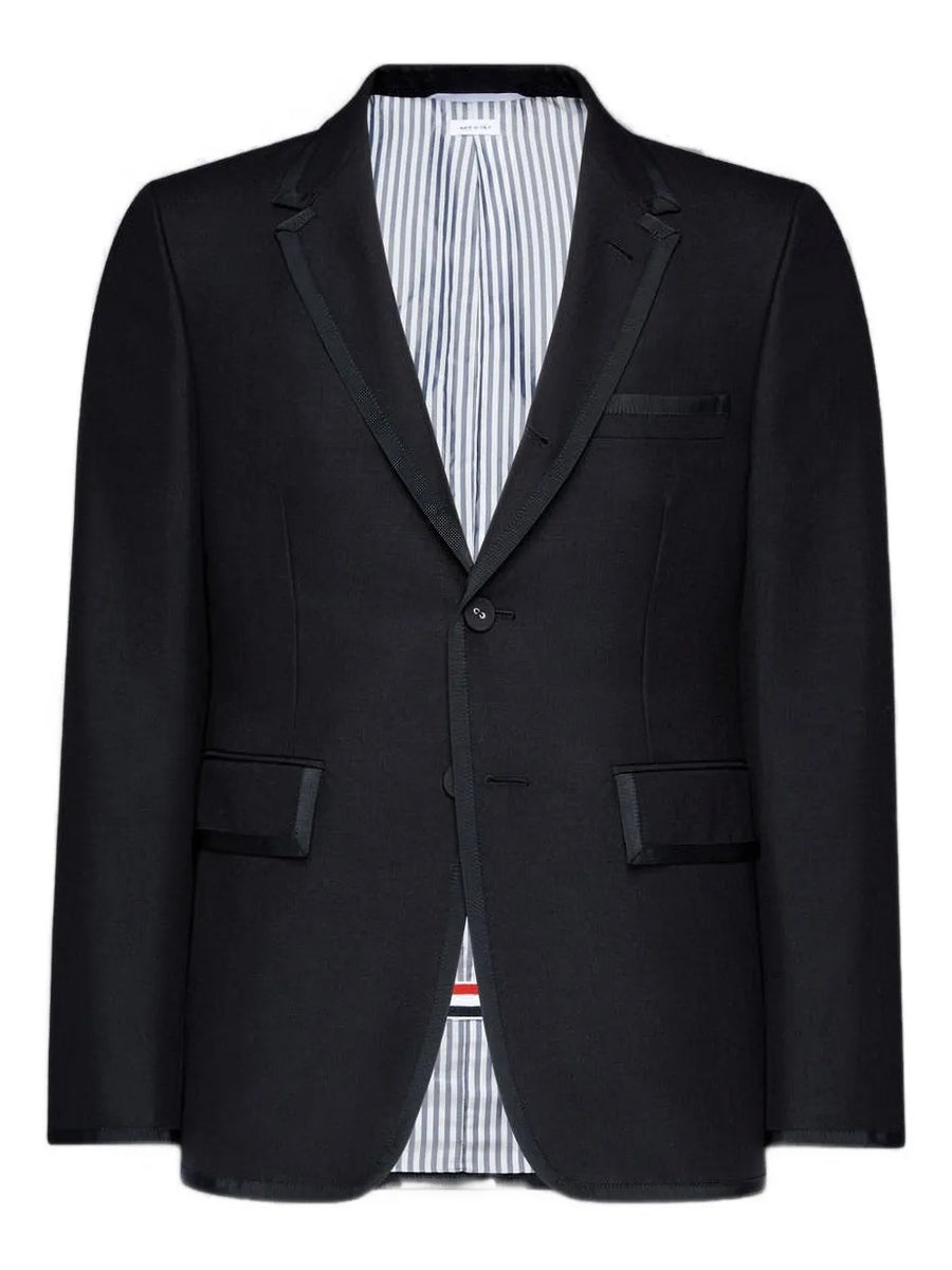 three-button wool blazer