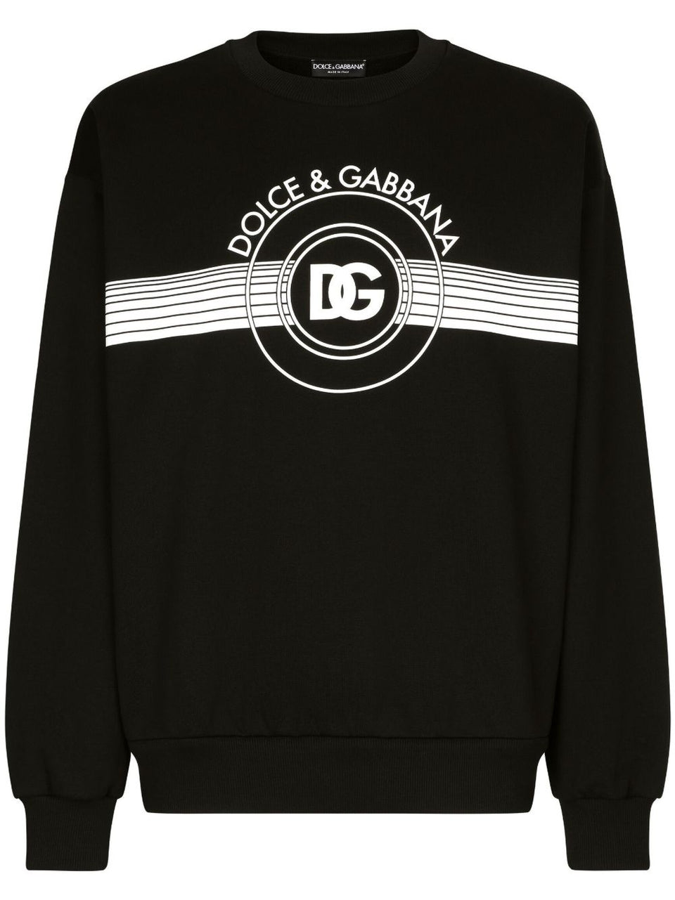 Dolce & Gabbana logo-print long-sleeved cotton sweatshirt