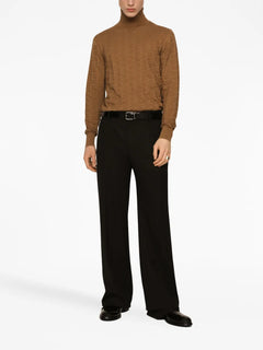 logo-embroidery knitted top