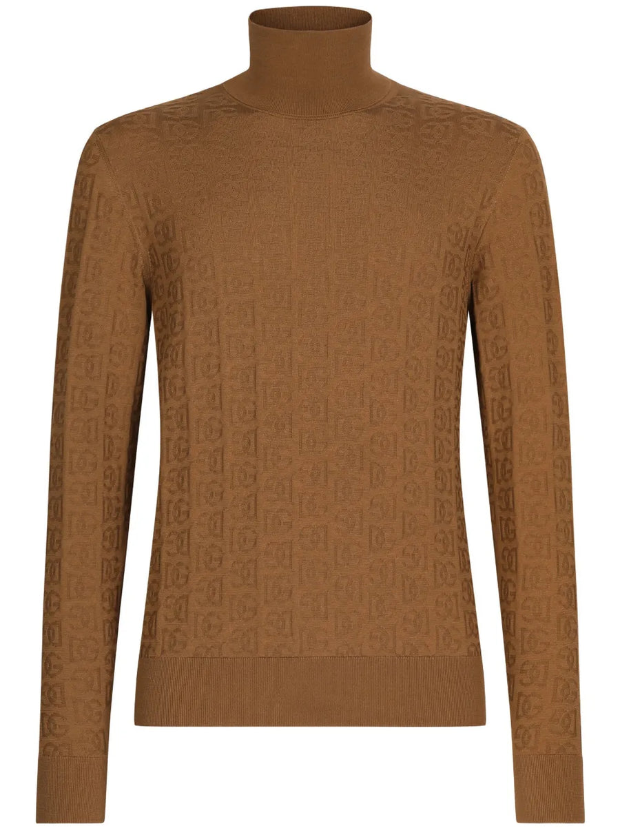 logo-embroidery knitted top