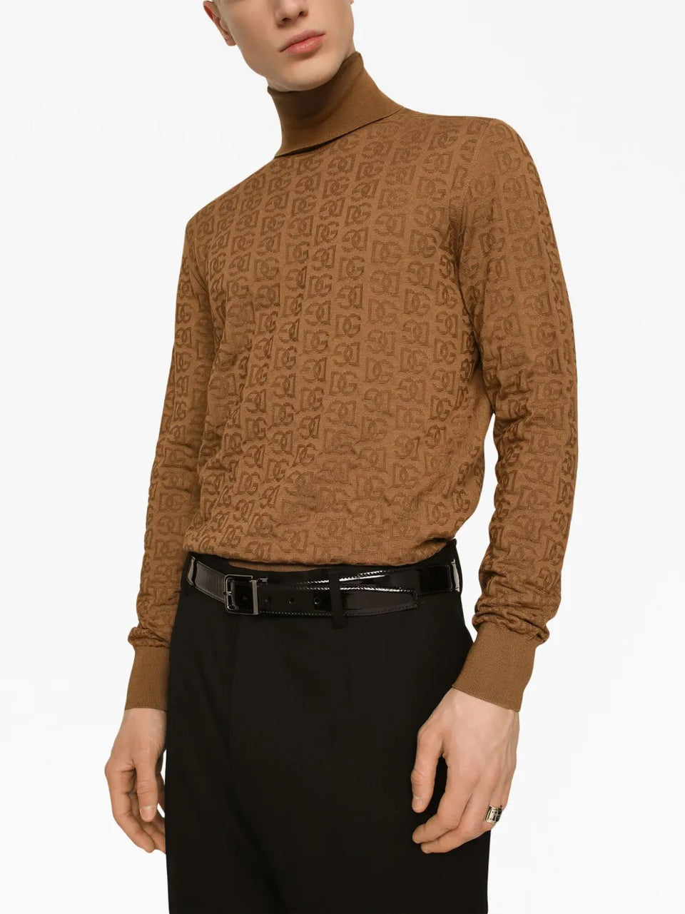 logo-embroidery knitted top