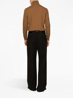 logo-embroidery knitted top