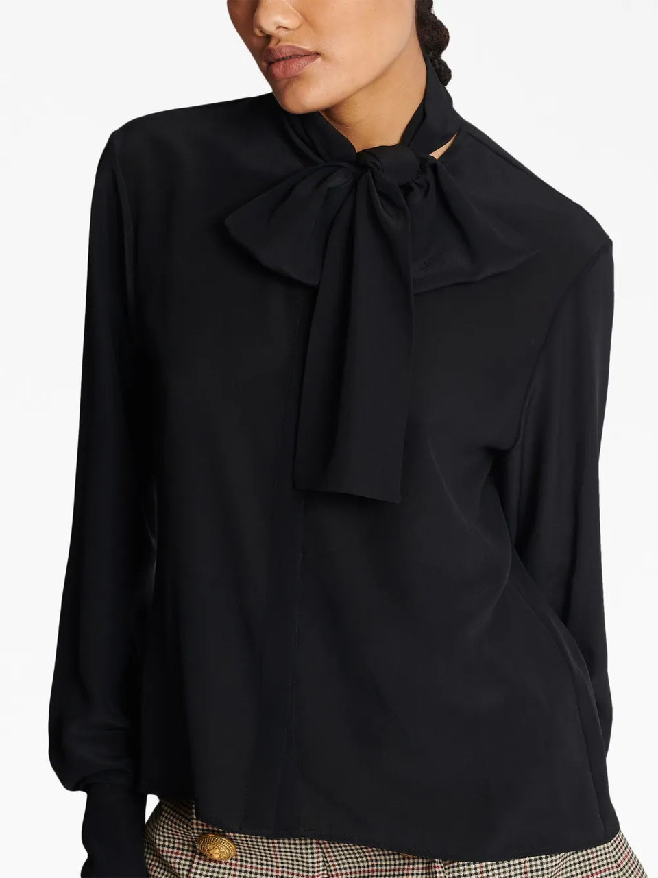 bow-detail buttoned blouse