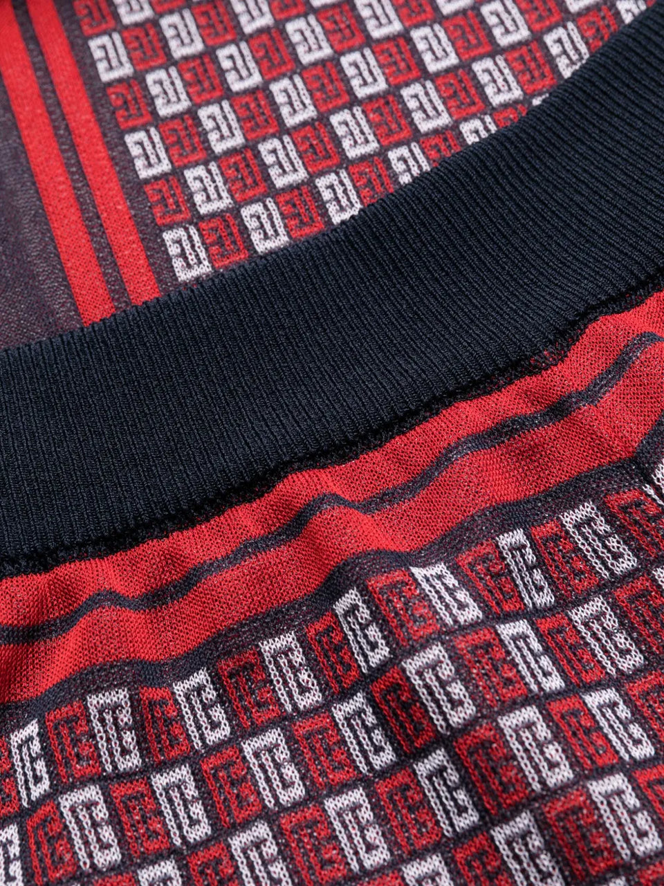 PB monogram-print knitted trousers