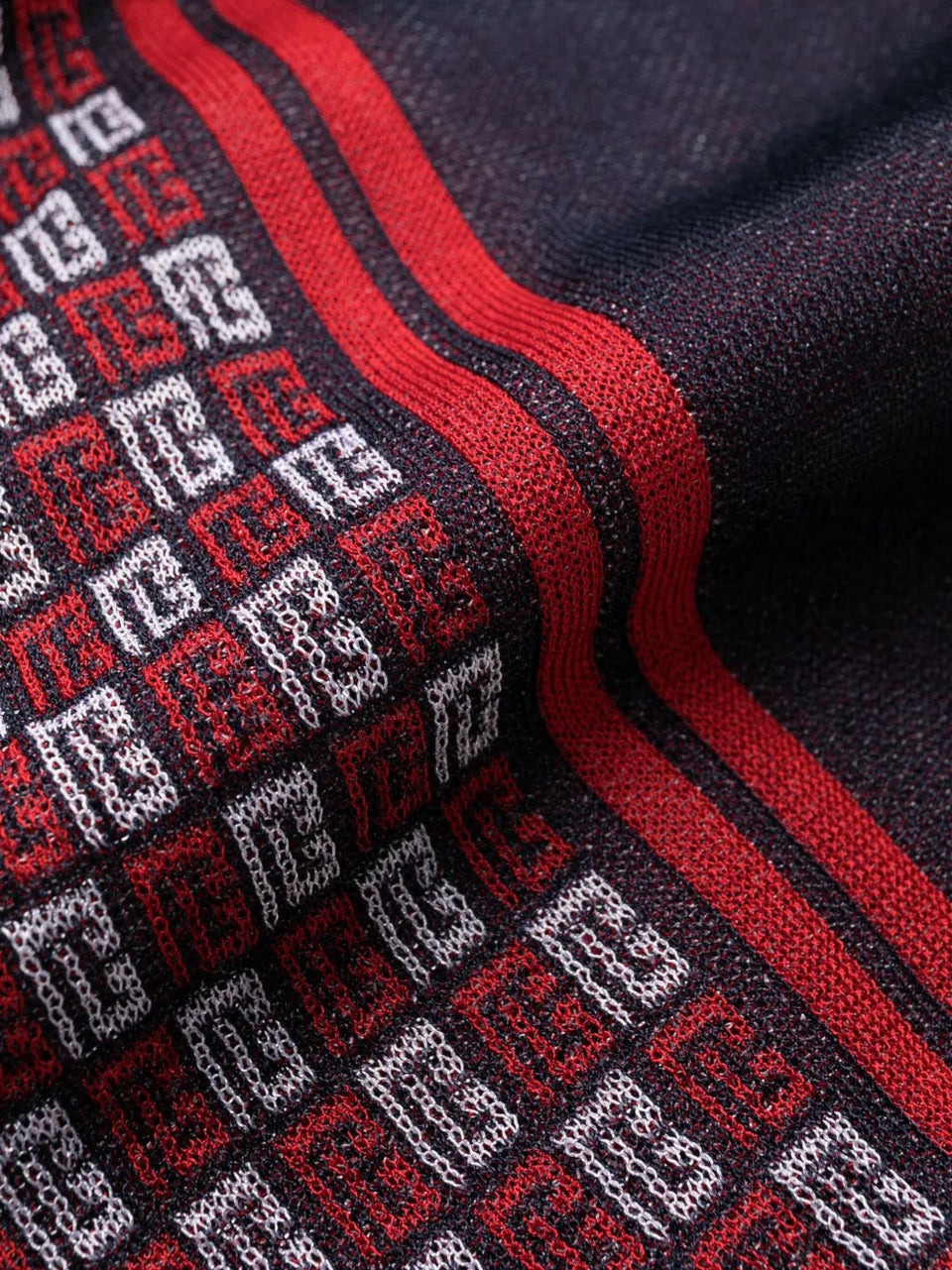 PB monogram-print knitted trousers
