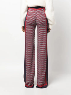 PB monogram-print knitted trousers