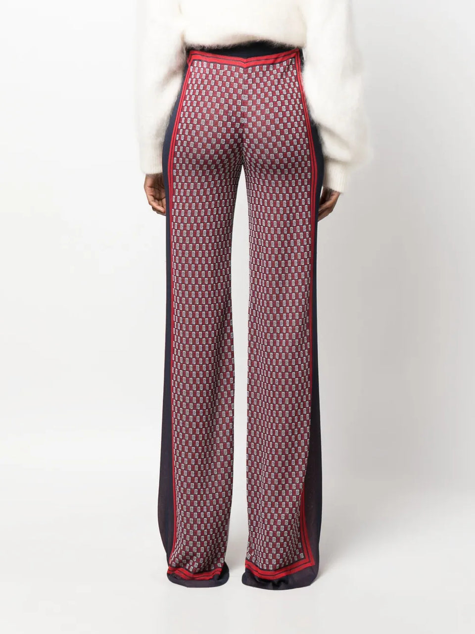 PB monogram-print knitted trousers