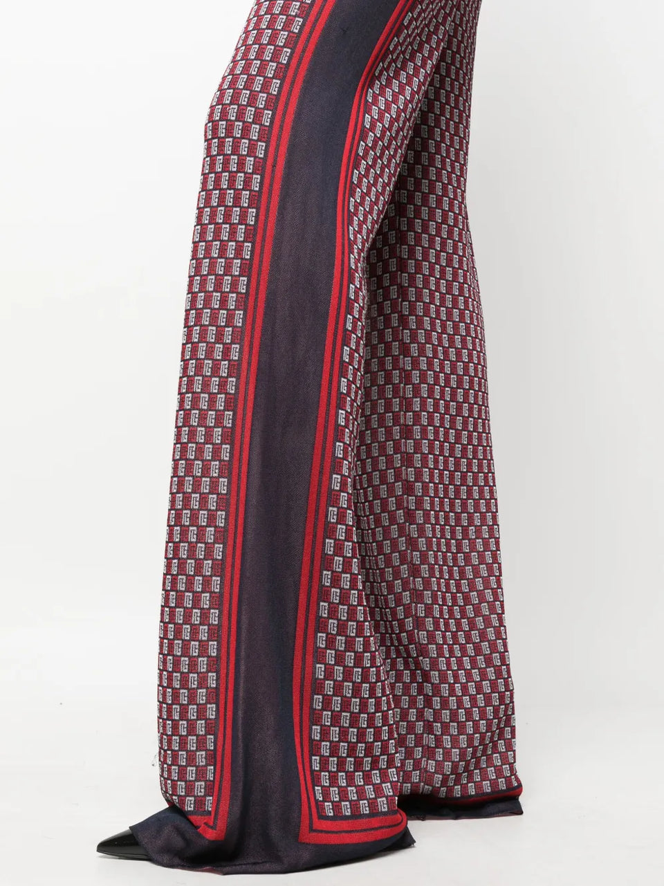 PB monogram-print knitted trousers