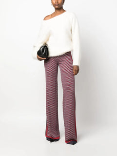 PB monogram-print knitted trousers