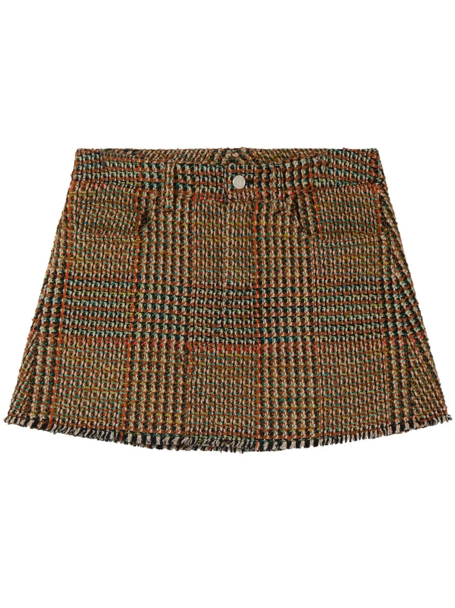 wool tweed mini skirt