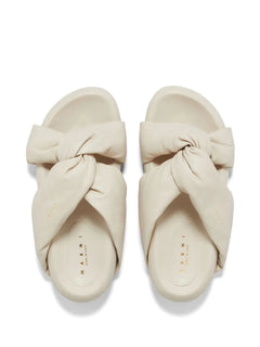 Bubble twist-detail leather sandals