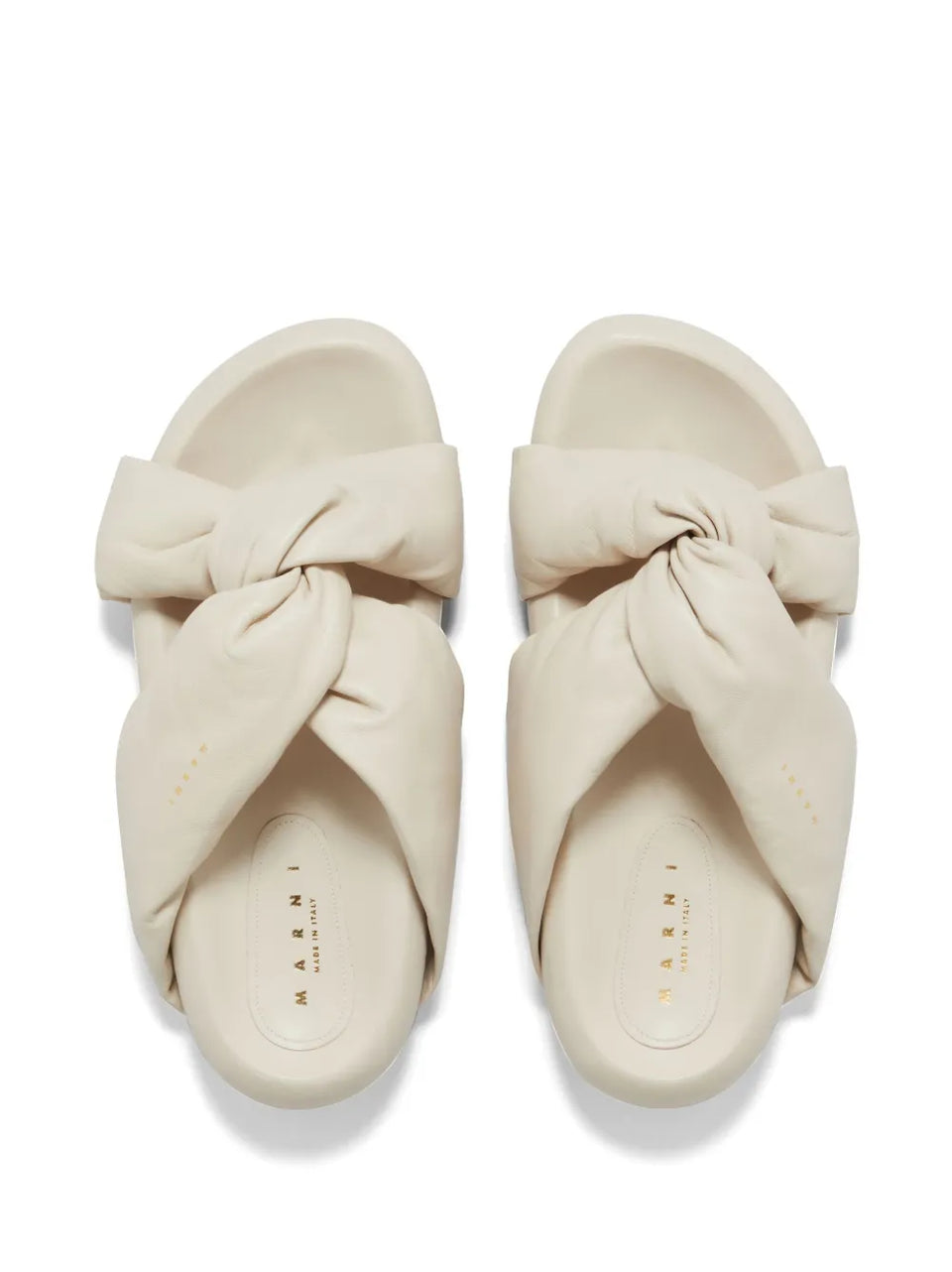 Bubble twist-detail leather sandals