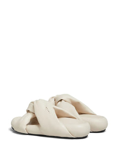 Bubble twist-detail leather sandals