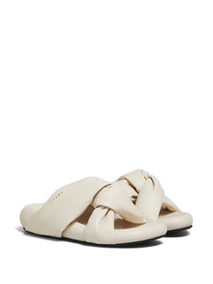 Bubble twist-detail leather sandals