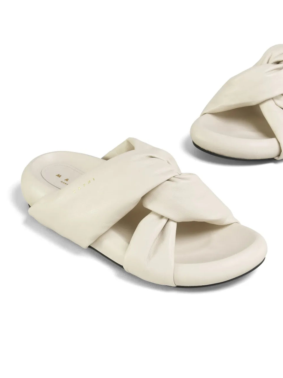 Bubble twist-detail leather sandals