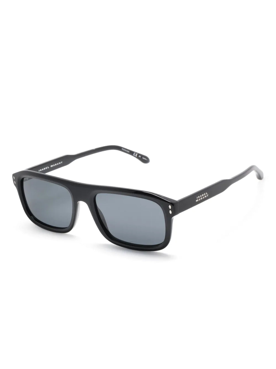 logo-engraved rectangle-frame sunglasses