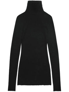 high-neck knitted minidress