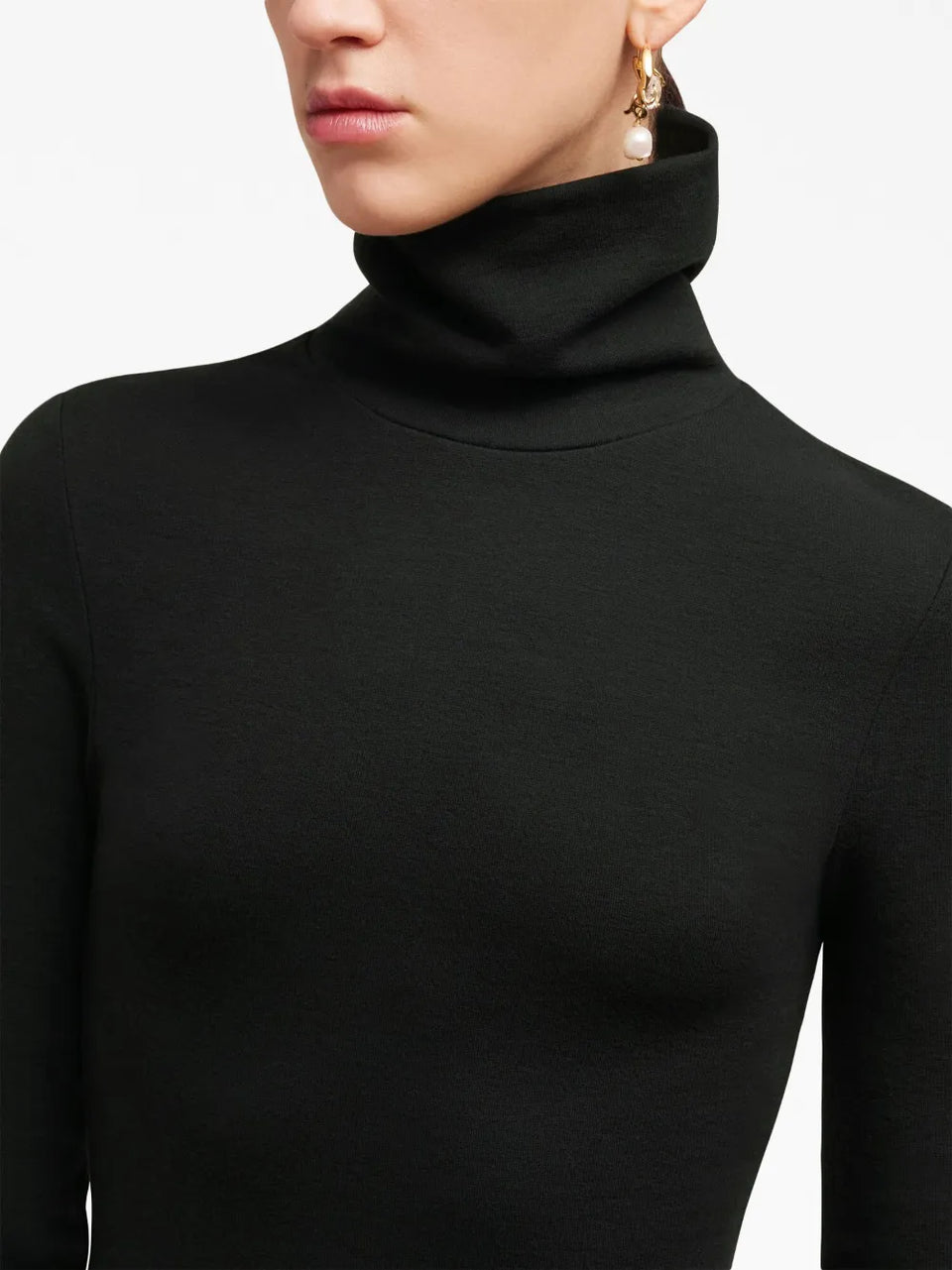 high-neck knitted minidress