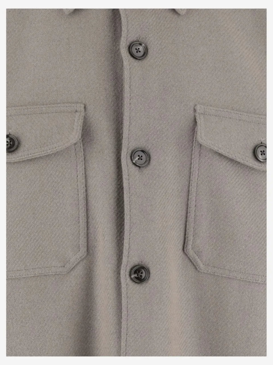 spread-collar wool-blend shirt jacket