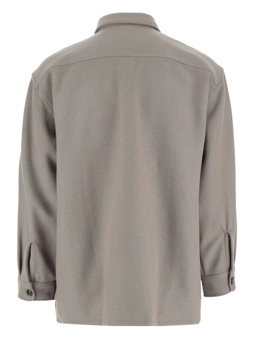 spread-collar wool-blend shirt jacket