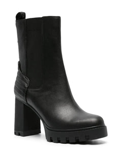 90mm quilted-panel leather platform boots