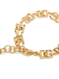 logo-plaque polished-finish bracelet