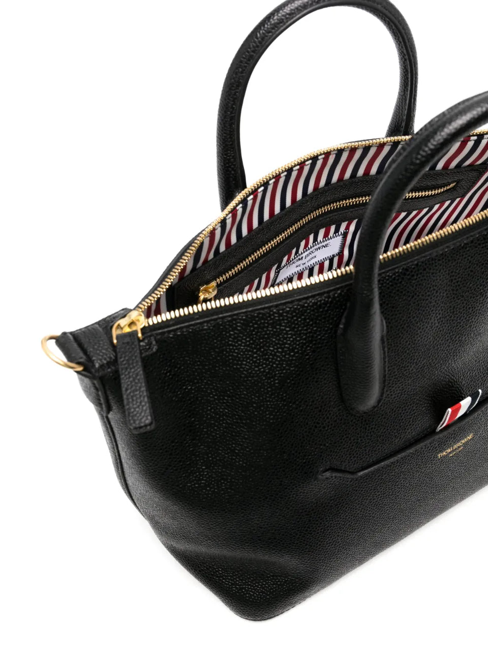 small leather tote bag