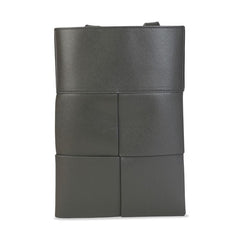 Bottega Veneta Intrecciato Woven Crossbody Bag Grey